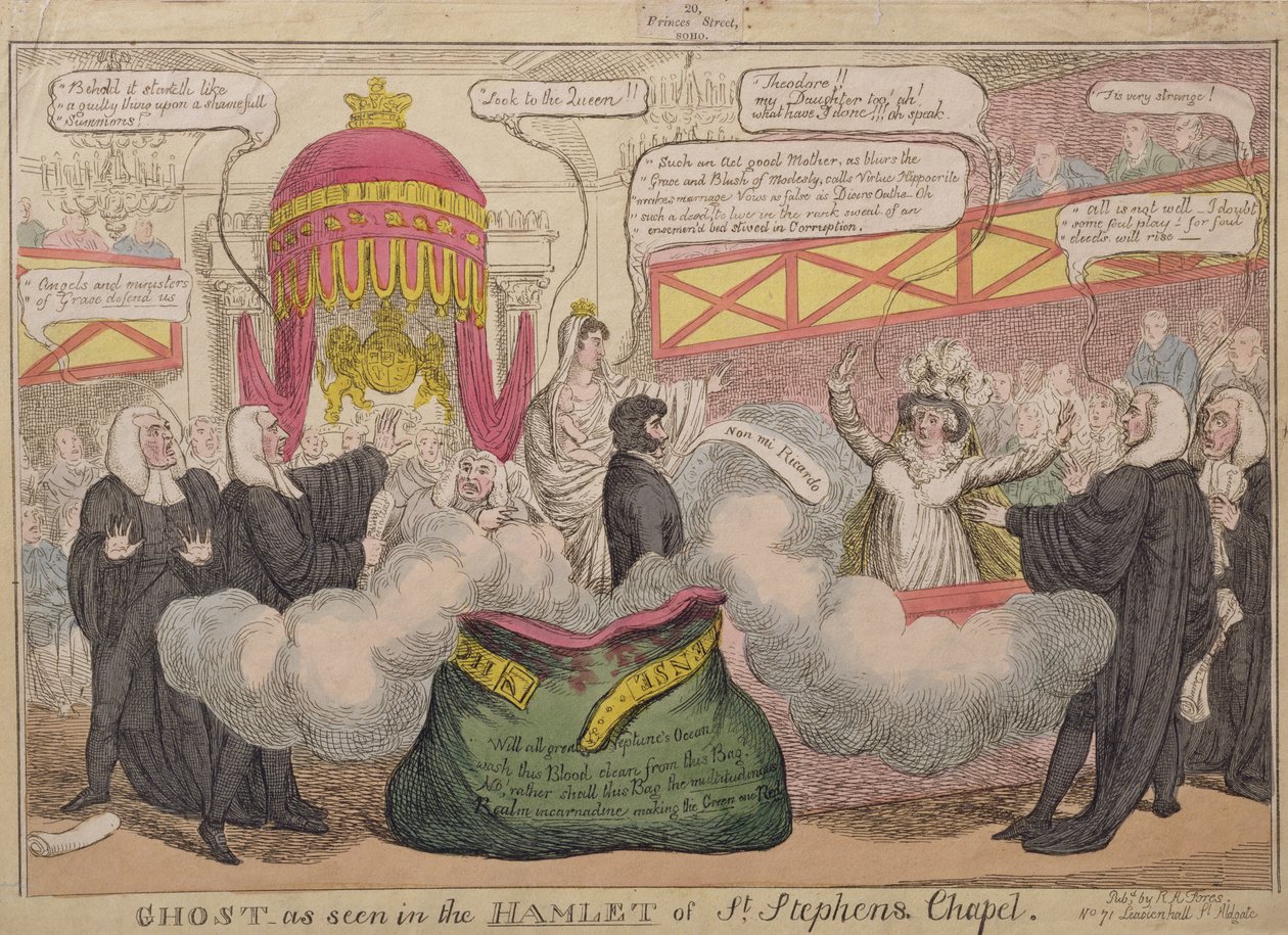 Ghost as Seen in Hamlet of St. Stephens Chapel, pub. 1820 tekijältä English School