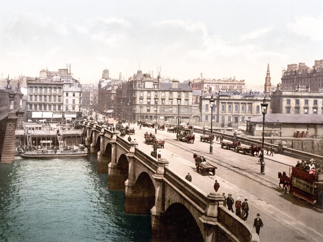Glasgow Bridge (käsin värjätty kuva) tekijältä English School