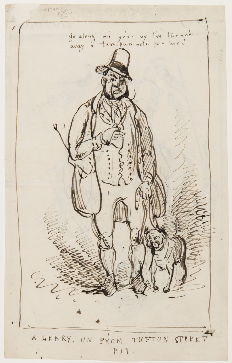 Lähde mukaan, olen antanut hänelle kymmenen sanan! Leary un Tufton Street Pitistä, n. 1825 tekijältä English School