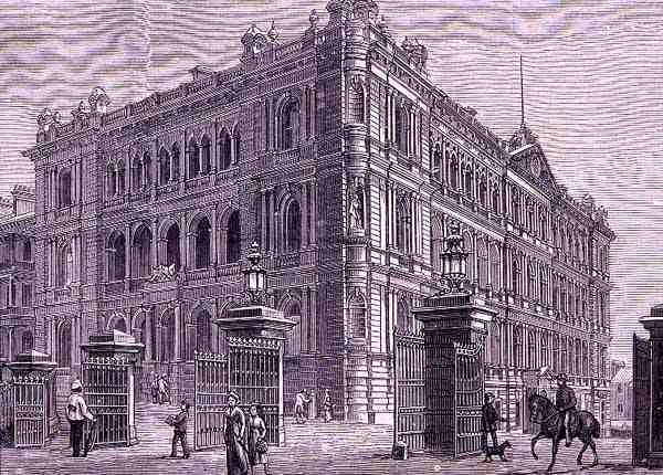 Hallituksen rakennukset, Macquarie Street, Sydney, Australia, "Australian Pictures", pub. The Religious Tract Societyn toimesta tekijältä English School