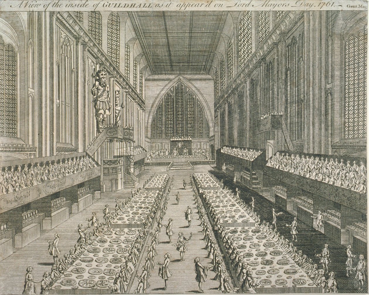Guildhall, Gentlemans Magazine, 1761 tekijältä English School