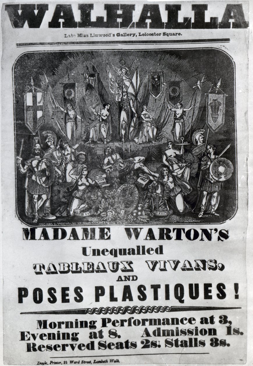 Käsikirjamainonta "Madame Warton
