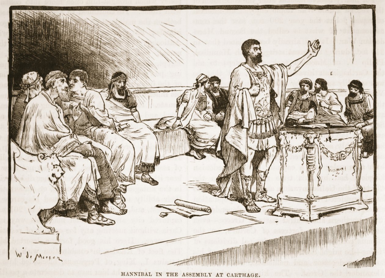Hannibal yleiskokouksessa Carthagossa tekijältä English School