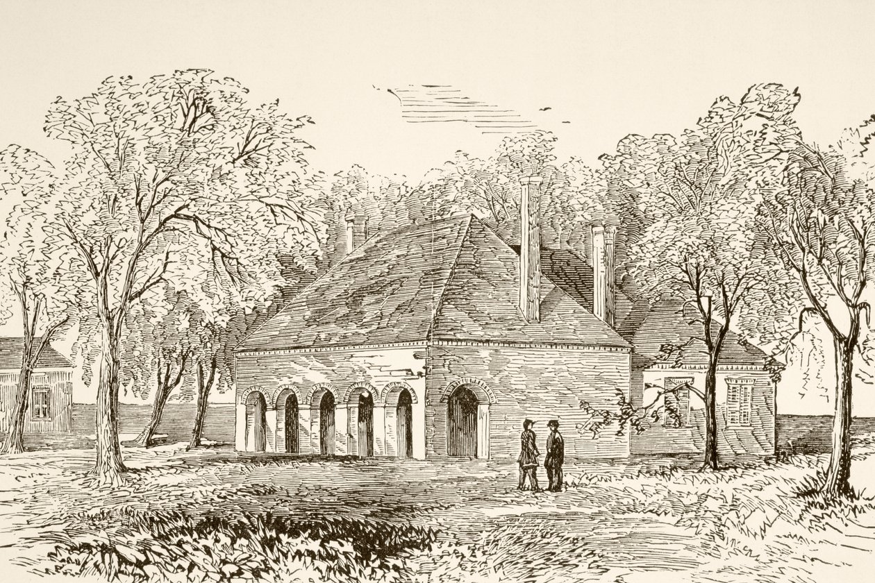 Hannover Court House, Virginia (litho) tekijältä English School