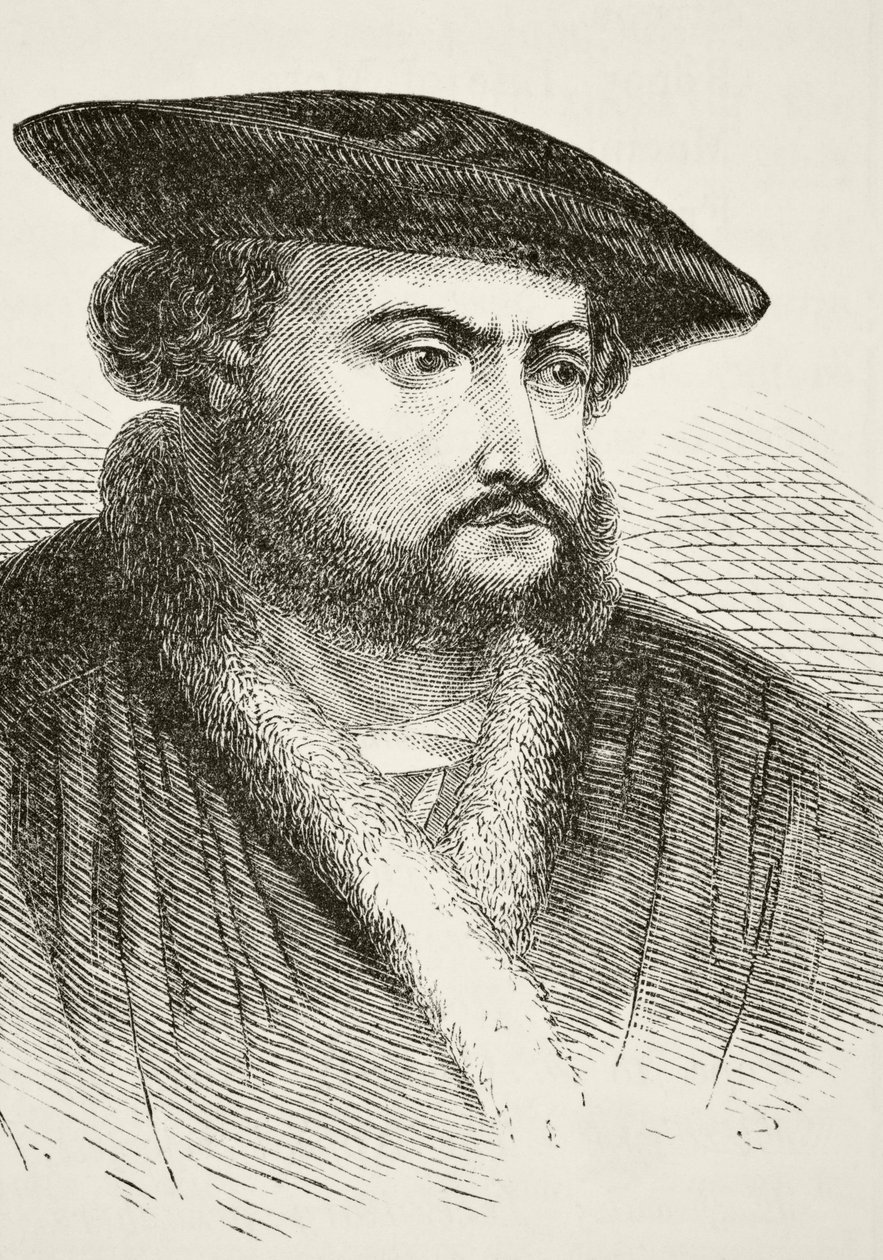 Hans Holbein nuorempi, William Hickman Smith Aubreyn (1858-1916) teoksesta "The National and Domestic History of England" (Englannin kansallinen ja kotimainen historia), julkaistu Lontoossa noin vuonna 1890. tekijältä English School