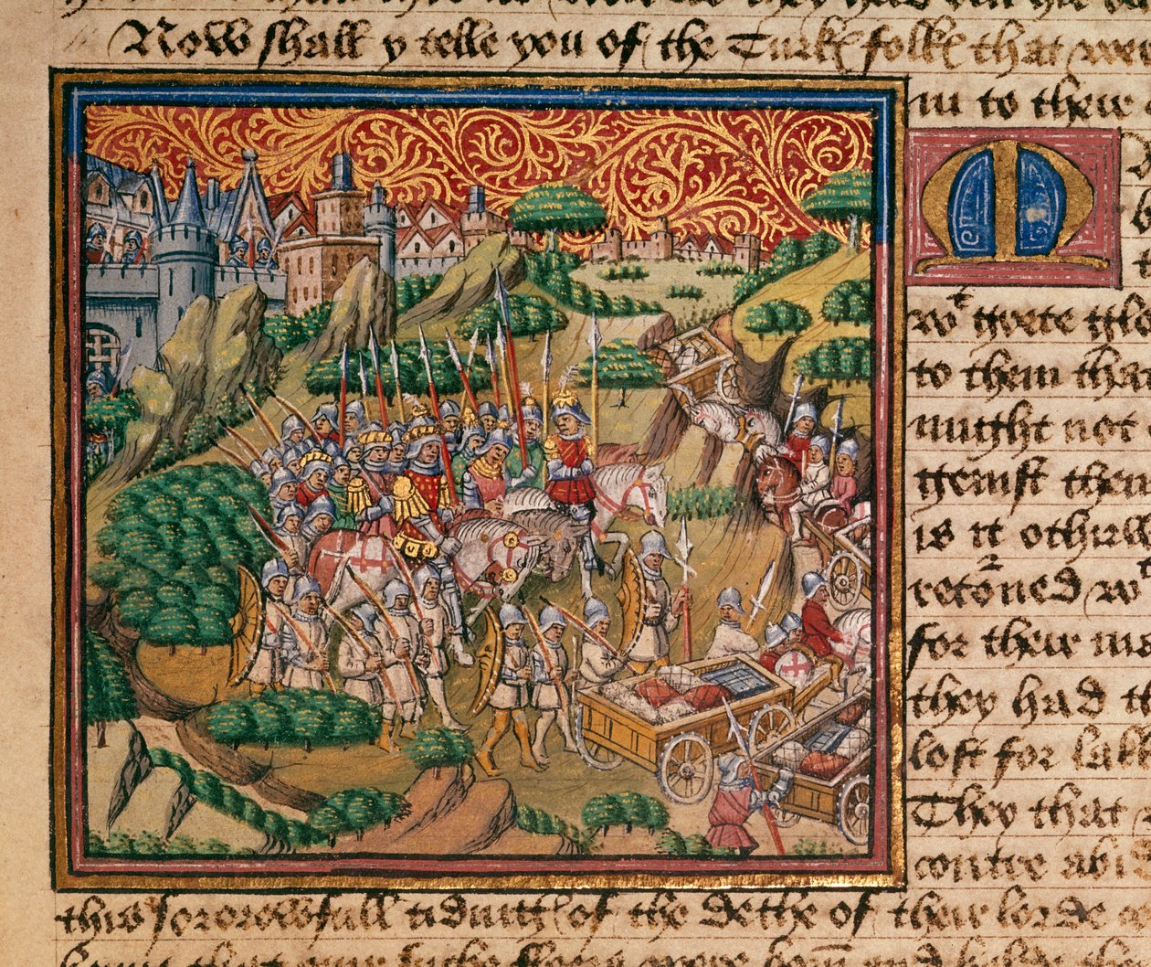 Harley 326 fol.90 The Defeat of the Turks, elokuvasta "The Three Kings