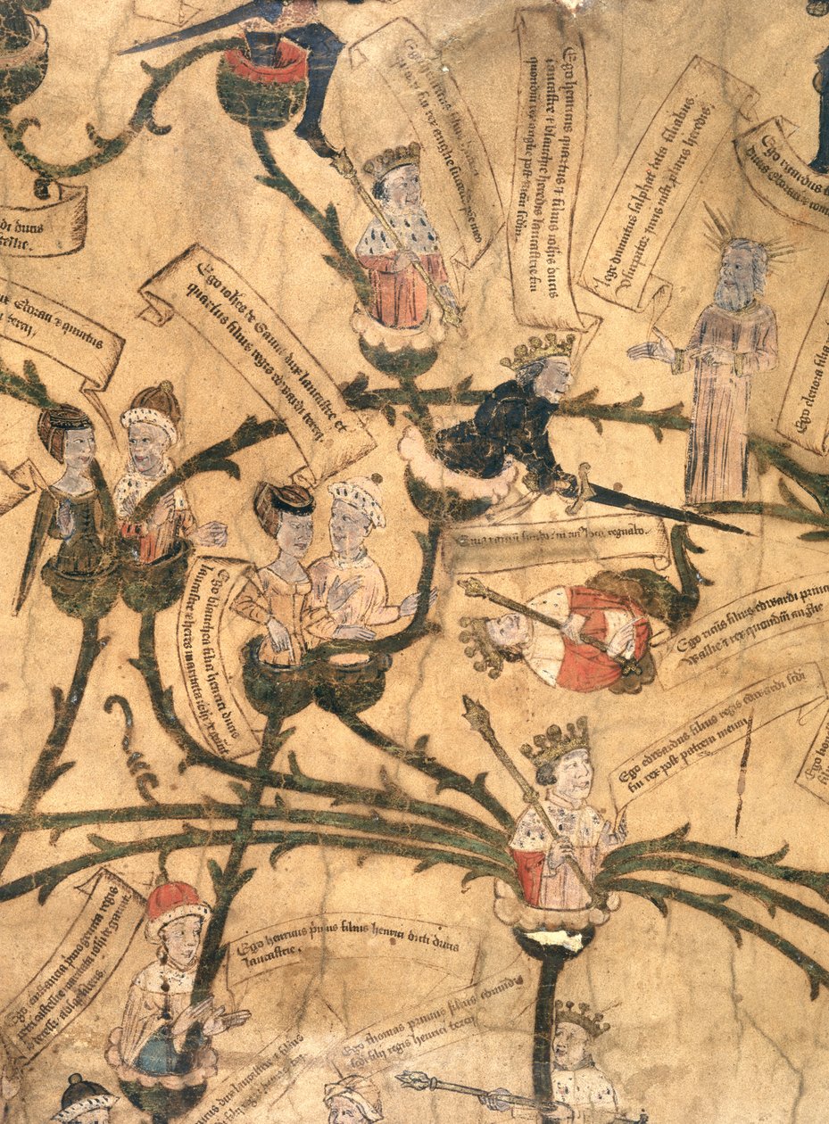 Harley 7353. Henrik IV (1367-1413) katkaisee sukupuun tekijältä English School