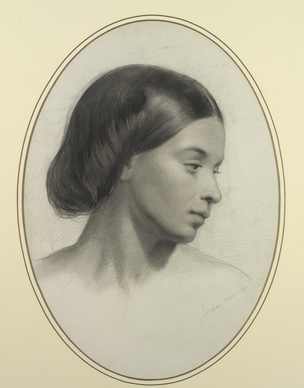 Tytön pää, 1860 tekijältä English School