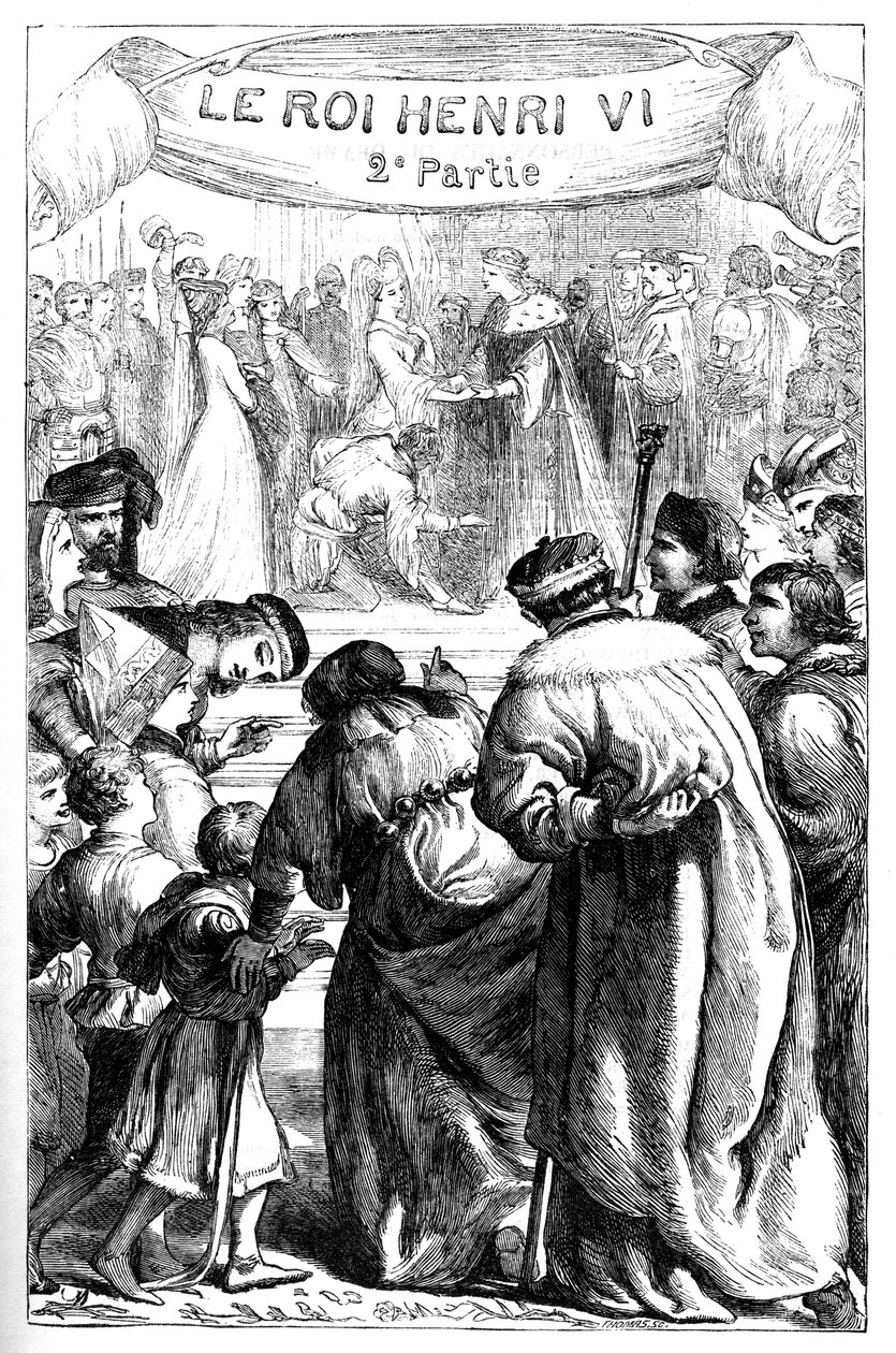 Henri VI - Kuningas Henrik Kuudennen toinen osa - Kuvitus kirjassa "" Completes de William Shakespeare""" 1866 - Tämän painoksen kuvitukset ja yleinen muoto on lainattu Cassellin kuvitetusta Shakespearesta, joka julkaistiin Lontoossa tekijältä English School