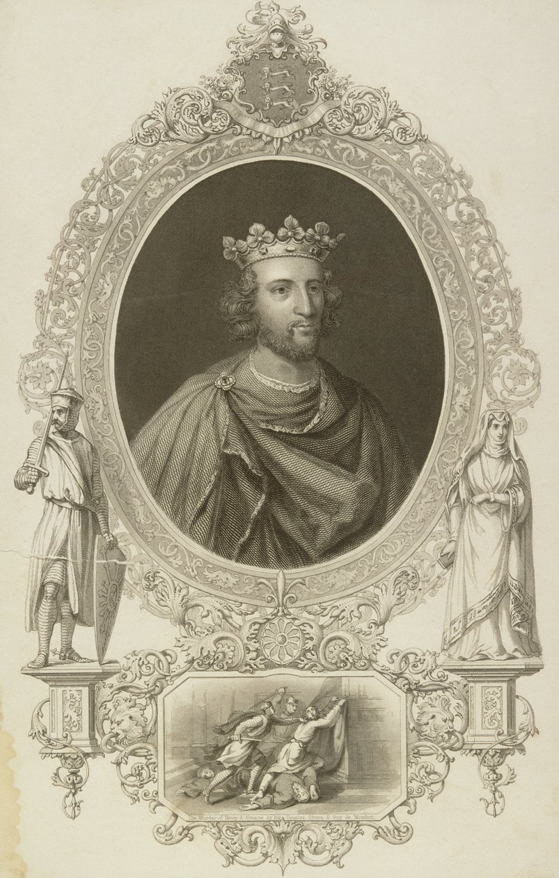 Henrik III (1207-72) Englannin kuningas "The Gallery of Portraits", julkaistu 1833 tekijältä English School