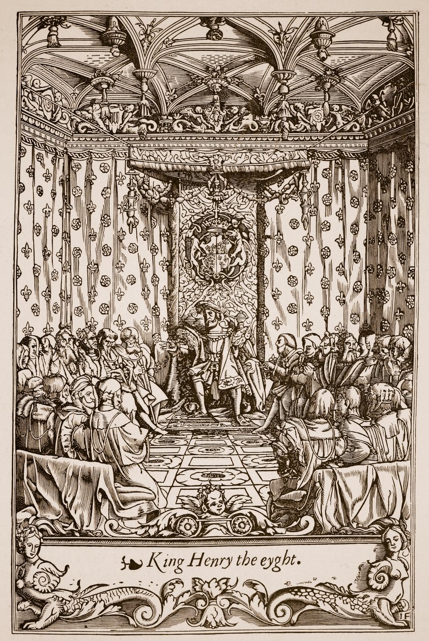 Henrik VIII parlamentissa (seepiakuva) tekijältä English School
