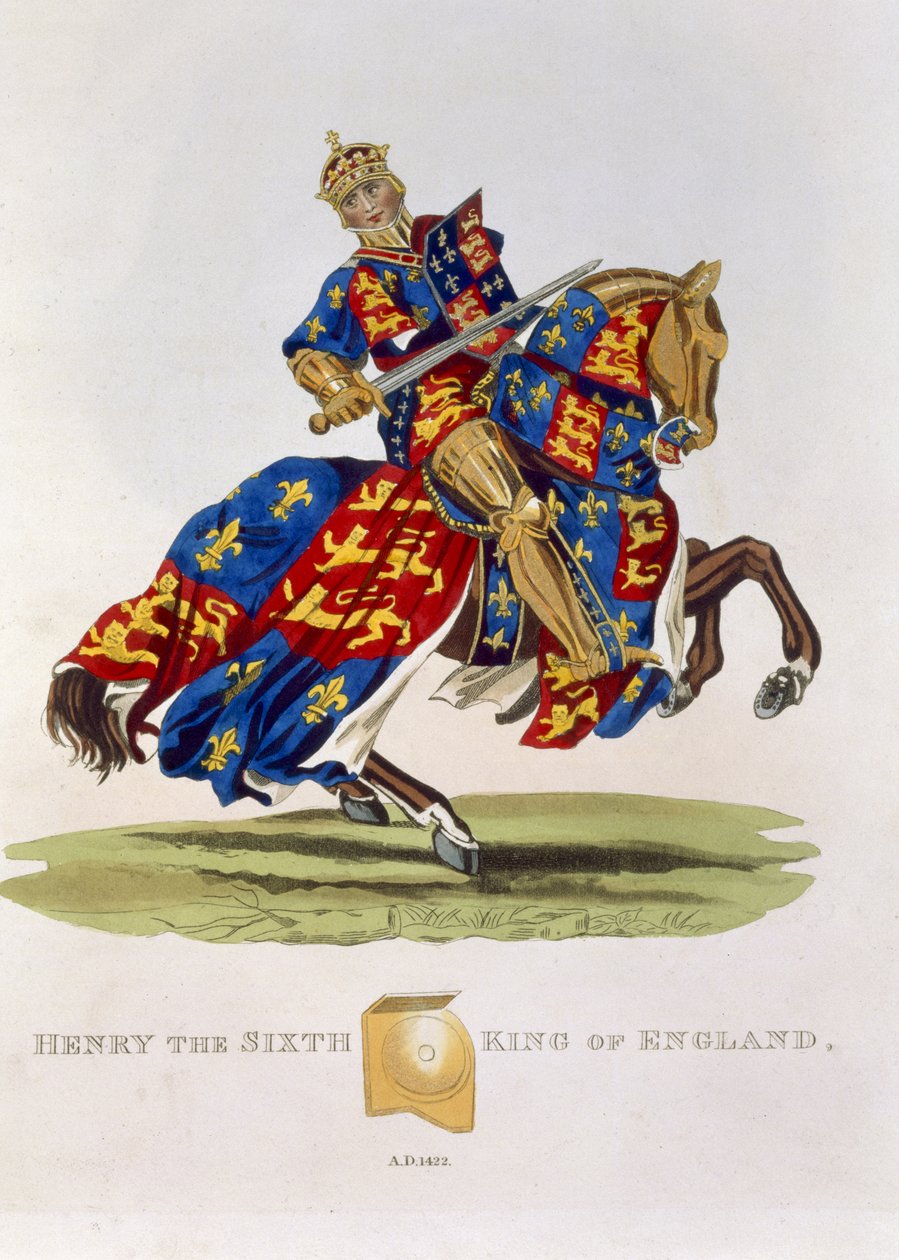 Henrik VI, Englannin kuningas (1421-71), 1422, Ancient Armourista, Samuel Rush Meyrick, 1824 tekijältä English School