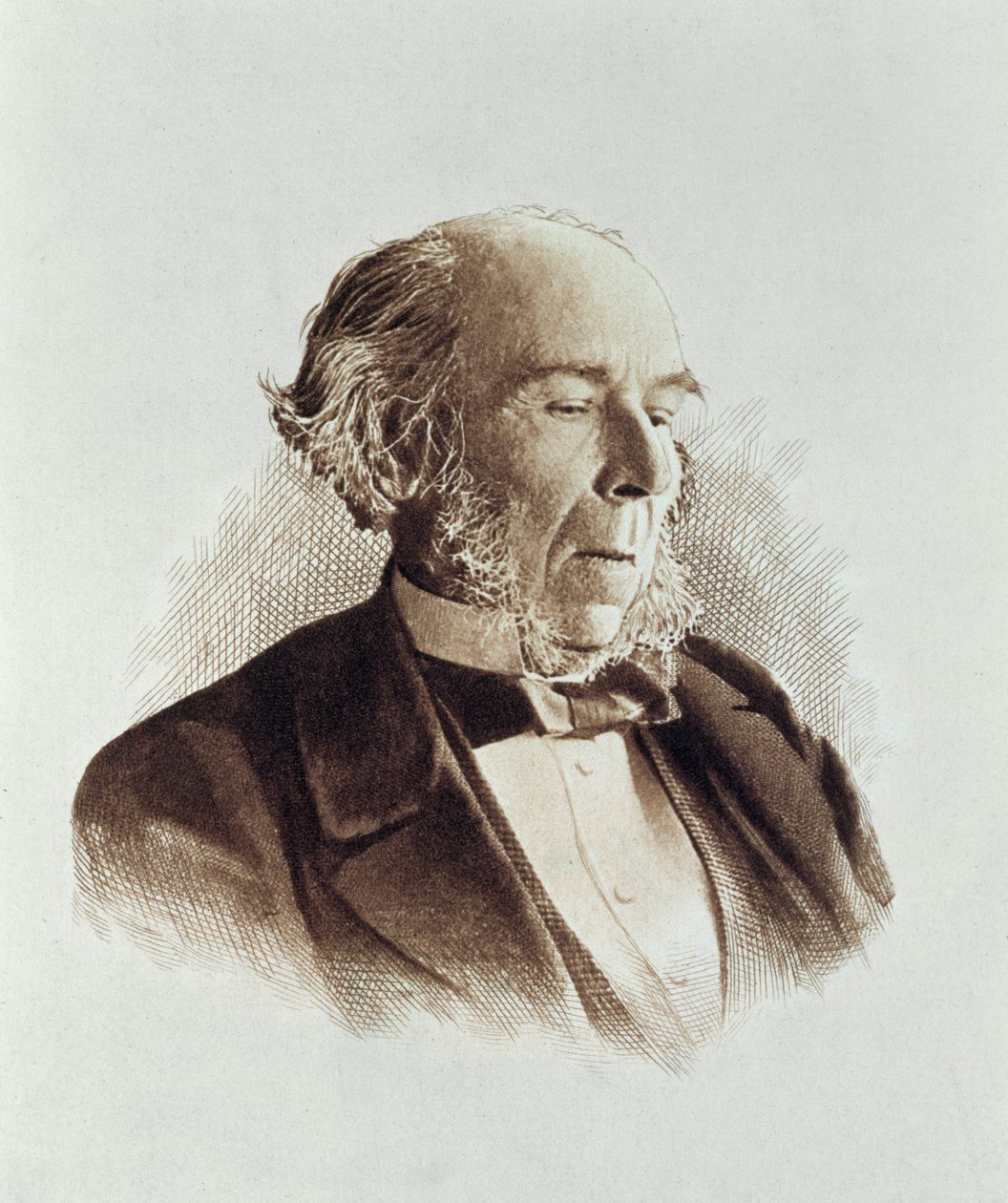 Herbert Spencer (1820-1903) (painettu) tekijältä English School