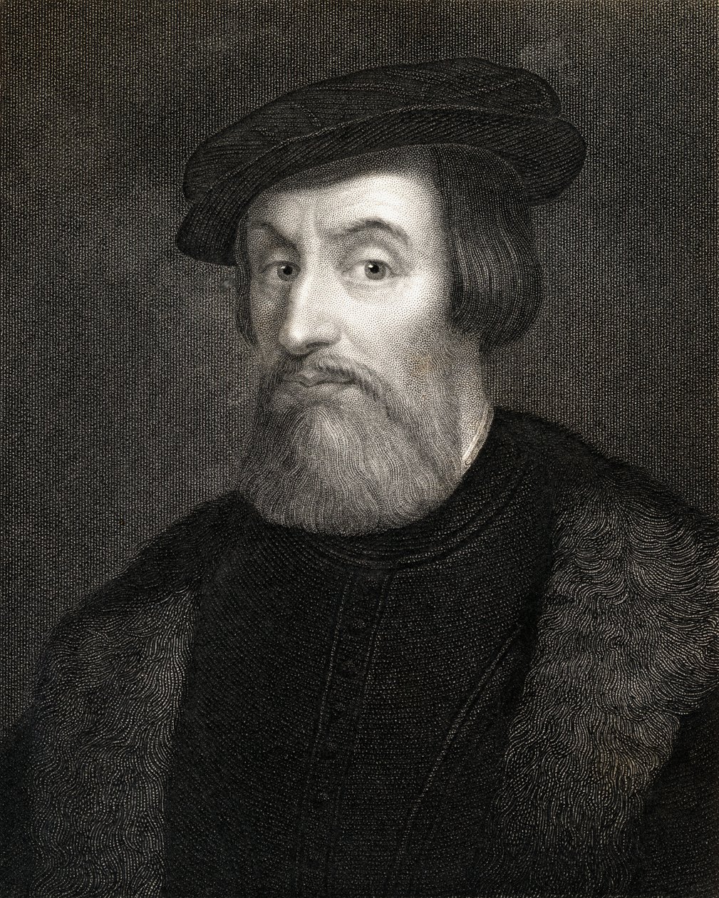 Hernan Cortes, Marques del valle de Oaxaca (1485-1547) "Gallery of Portraits" -julkaisusta, julkaistu vuonna 1833 tekijältä English School