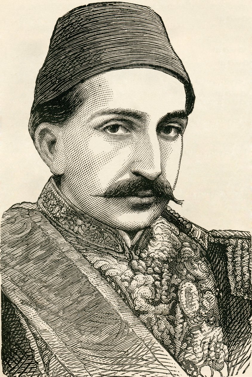 Hänen keisarillinen majesteettinsa, sulttaani Abdulhamid II, ottomaanien keisari, uskollisten kalifi, G.T.:n teoksesta "Maailman asukkaat". Bettany, julkaistu 1888 tekijältä English School