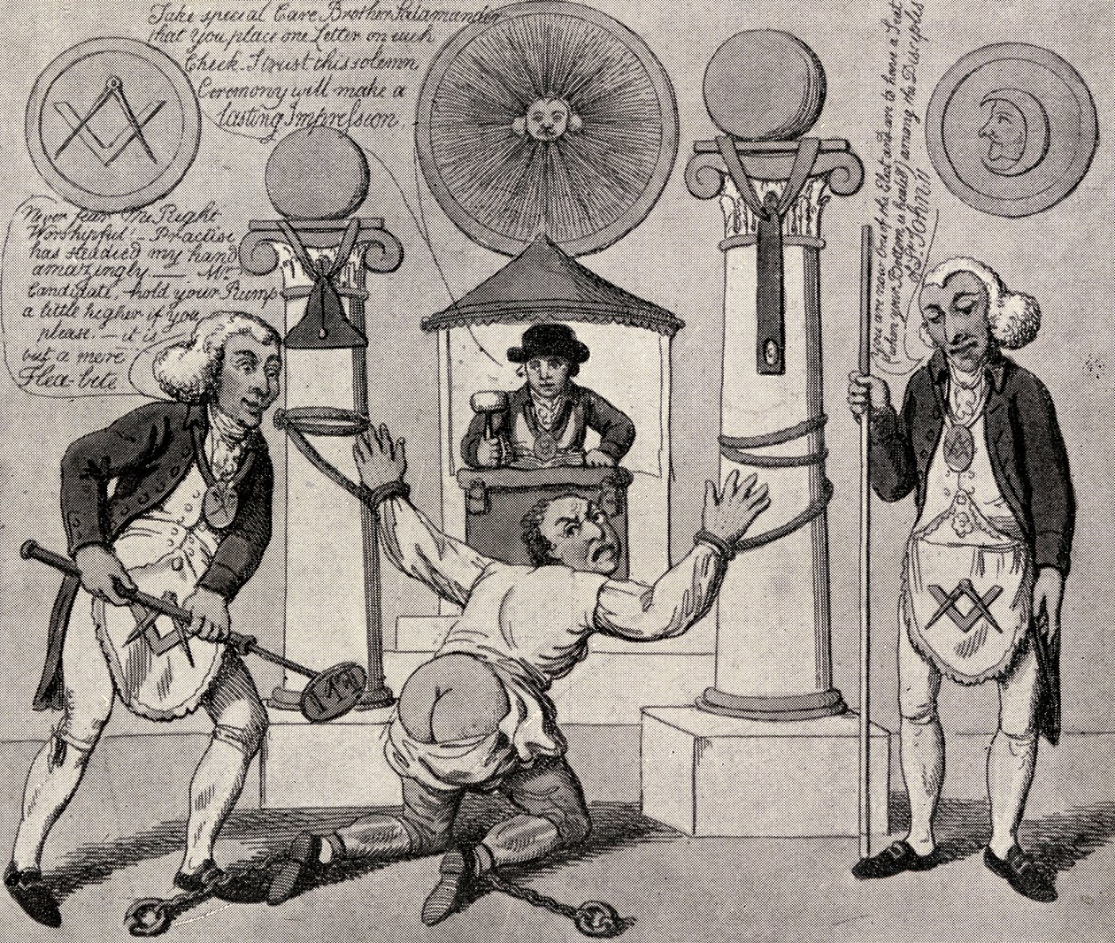 How to Make a Mason, 1800, Eugen Lennhoffin teoksesta The Freemason, julkaistu 1932 tekijältä English School