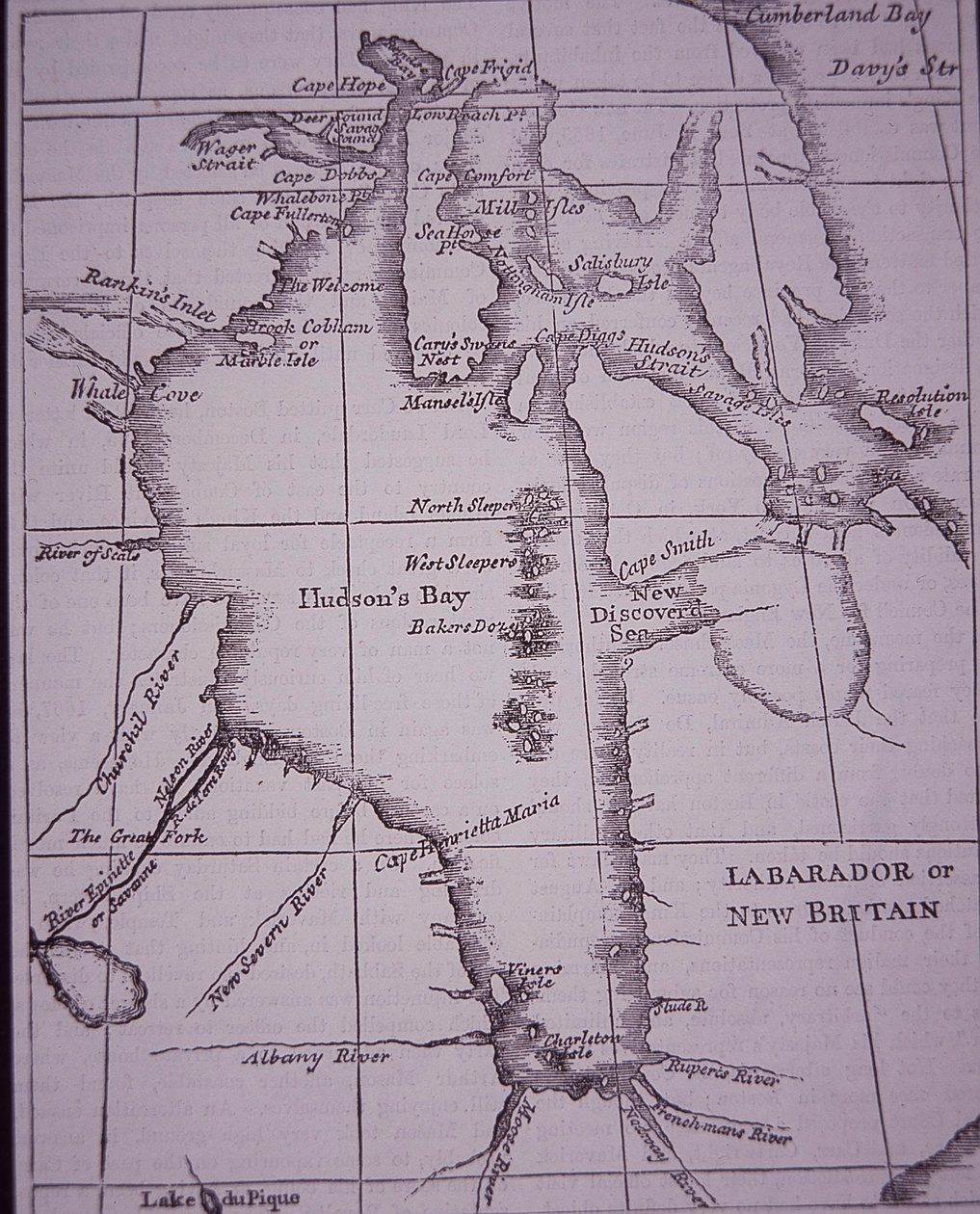 Hudson Bay Company, Hudson Bayn kartta julkaistiin vuonna 1744 tekijältä English School