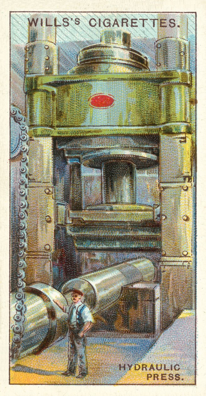 Hydraulinen puristin (chromolitho) tekijältä English School