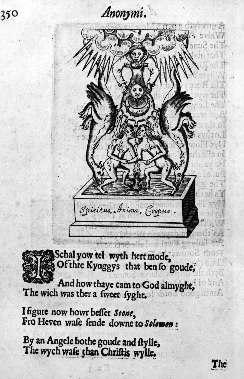 Elias Ashmolen kuvitus Theatrum Chemicum Britannicumista, julkaistu ensimmäisen kerran vuonna 1652 tekijältä English School