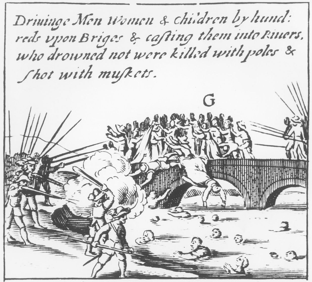 Tapahtuma Tyronen kapinan aikana Portadownissa vuosina 1641-42 tekijältä English School