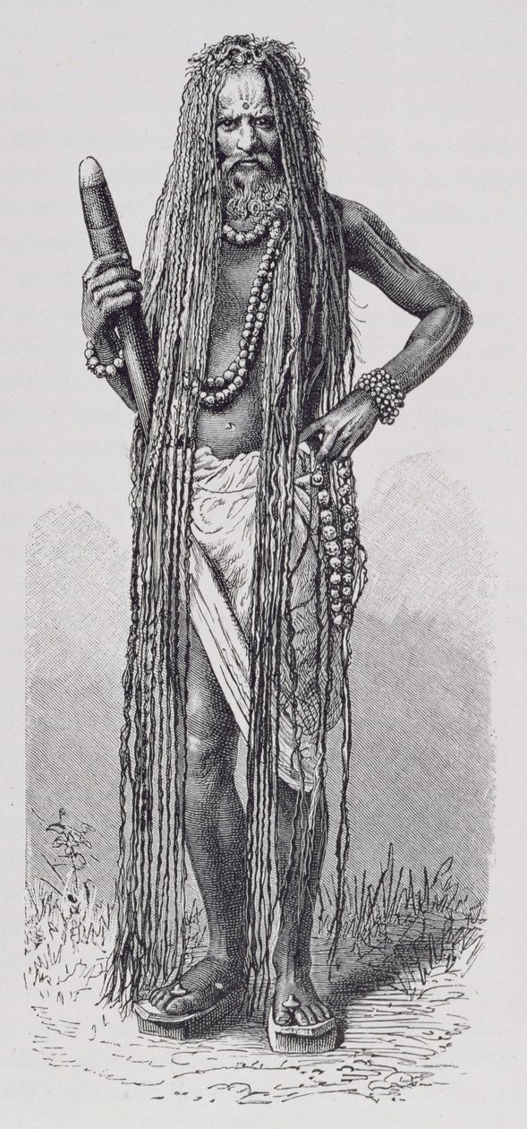 Intialainen fakiiri, Prof. Friedrich Ratzelin teoksesta The History of Mankind, Vol. III, 1898 tekijältä English School