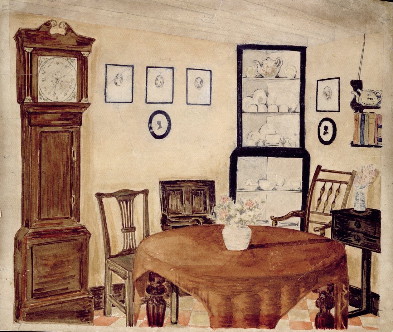 Antiikkikauppiaiden talo, n. 1870 (wc paperilla) tekijältä English School