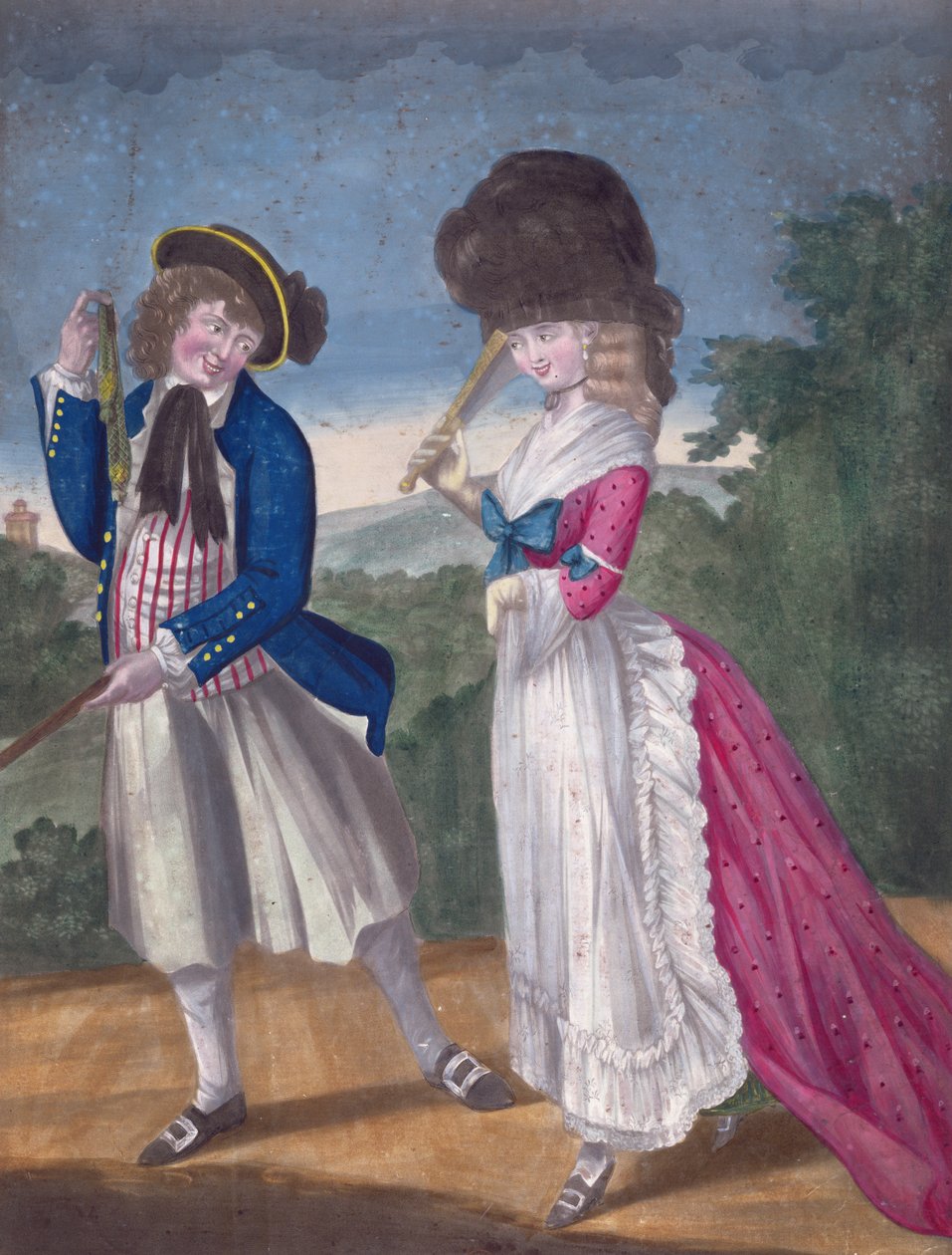 Jack Oakham antaa signaalin kihlauksesta, 1781 tekijältä English School