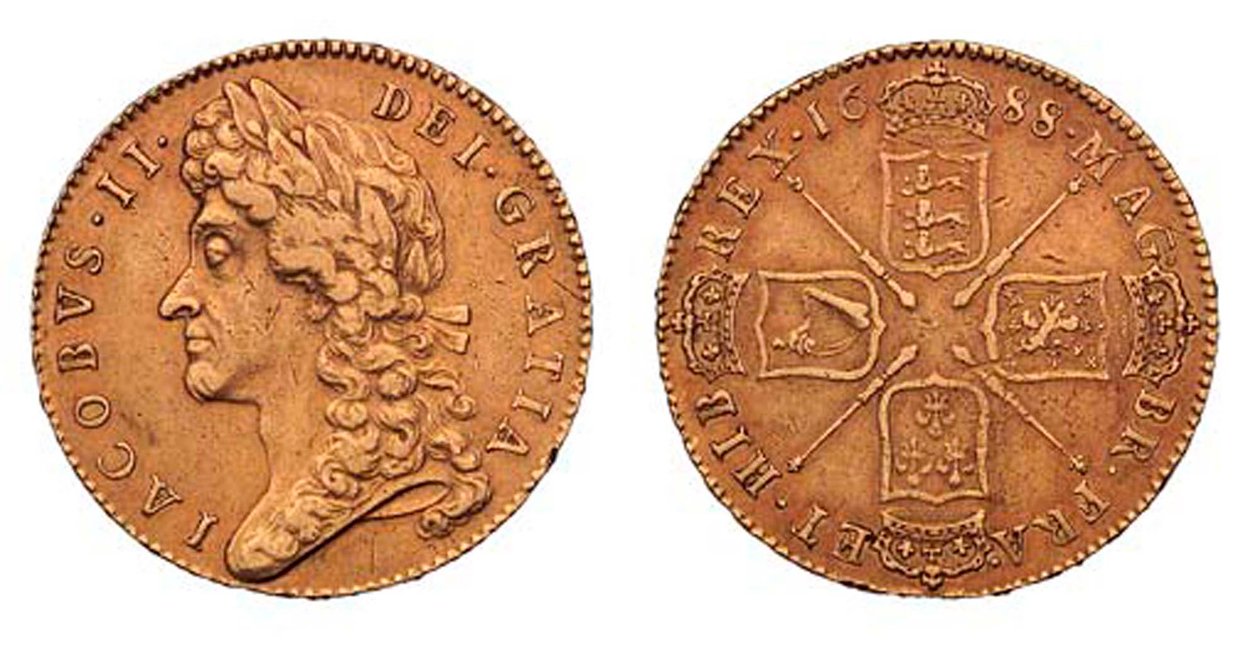 James II viisi-guinea, 1688 tekijältä English School