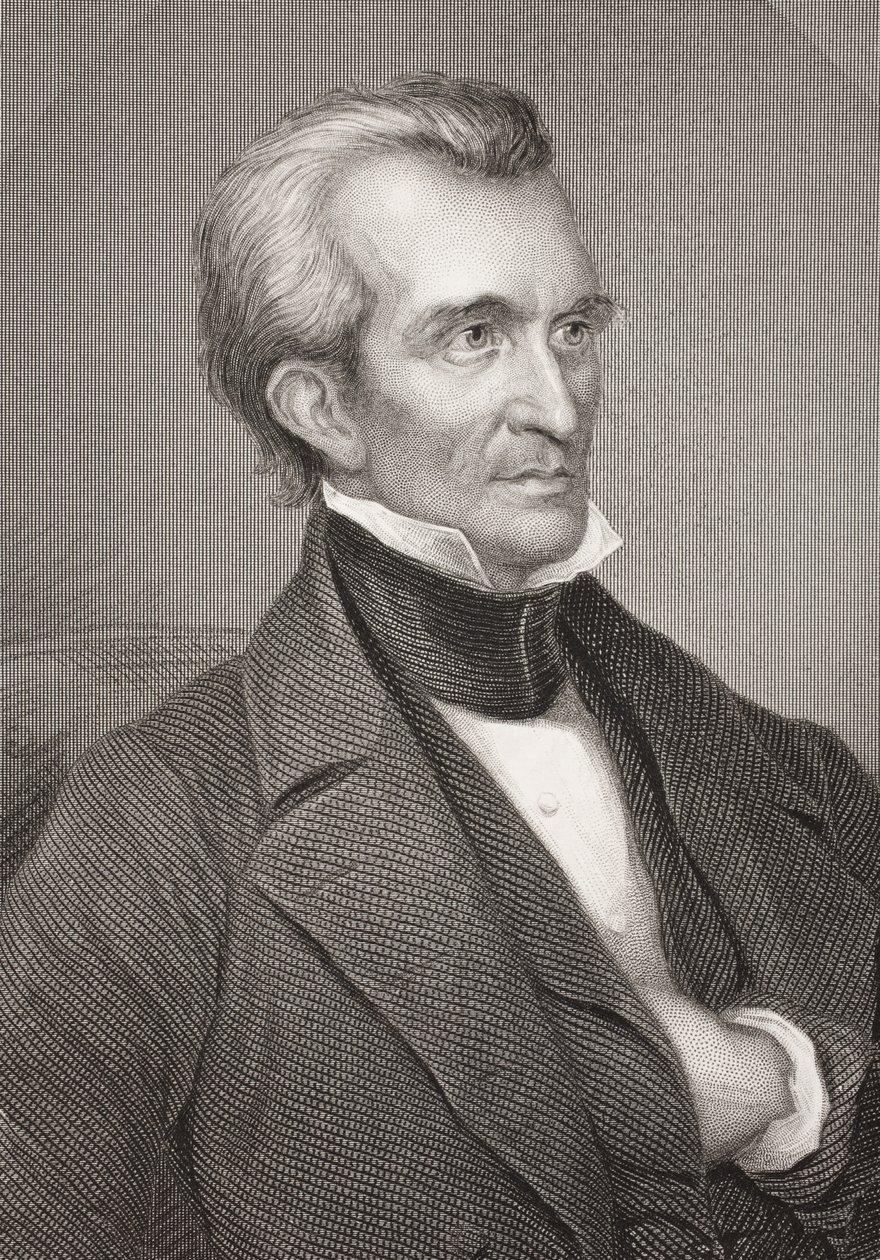 James Knox Polk, julkaisusta "Gallery of Historical Portraits", julkaistu noin vuonna 1880. tekijältä English School