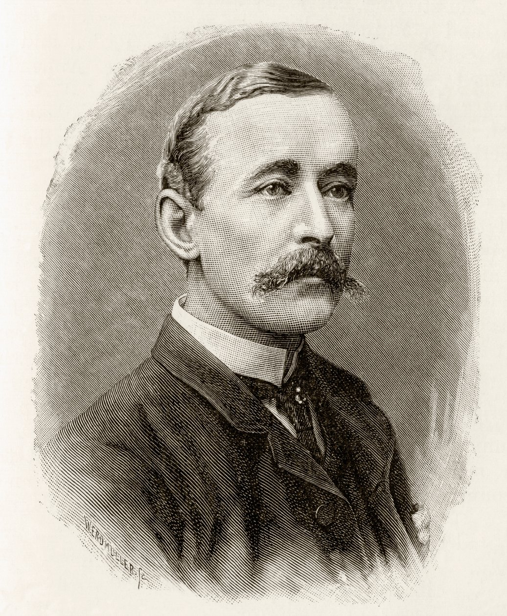 James Sligo Jameson, 1890 (puukaiverrus) tekijältä English School