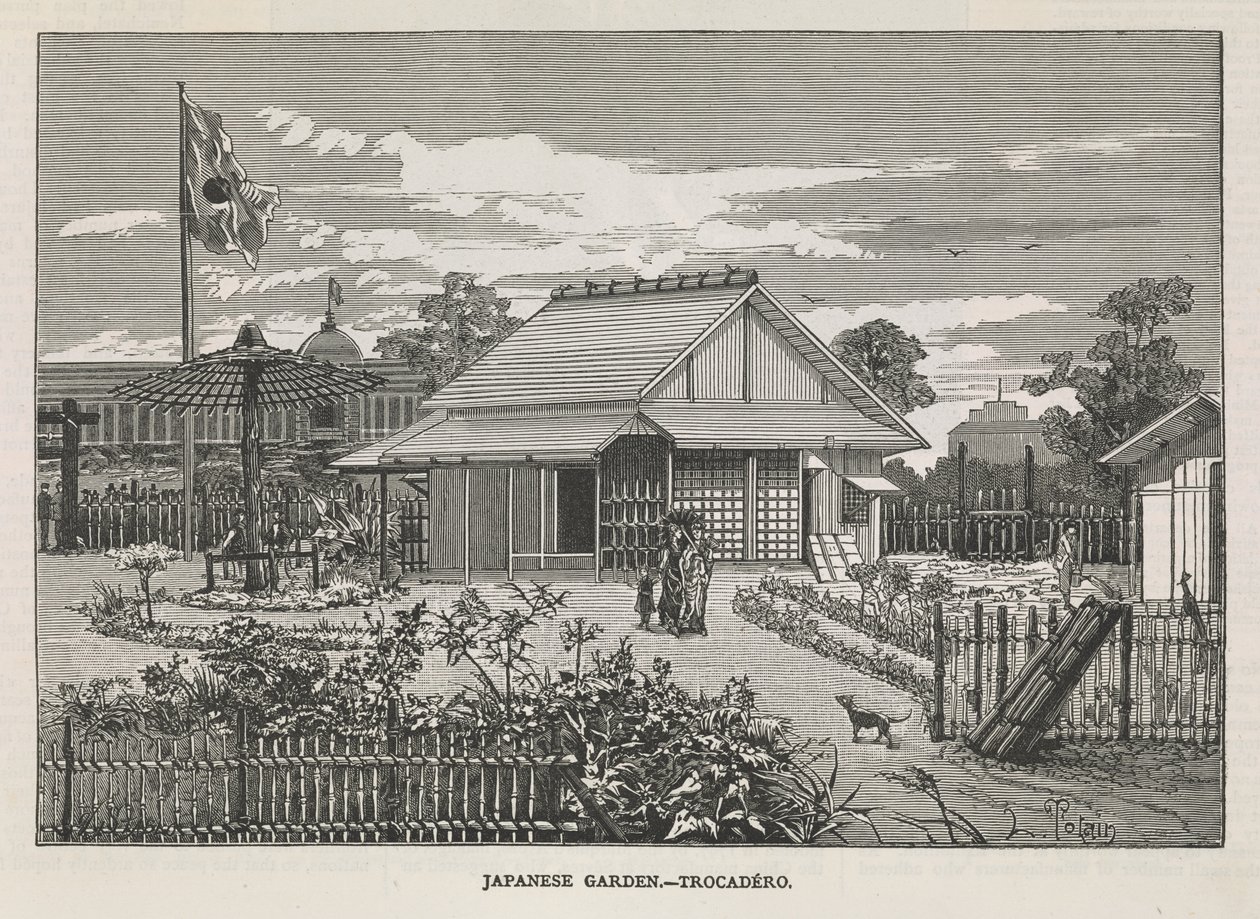 "Japanese Garden, Trocadero", sivu 33 "The Illustrated Paris Universal Exhibition" -näyttelystä tekijältä English School
