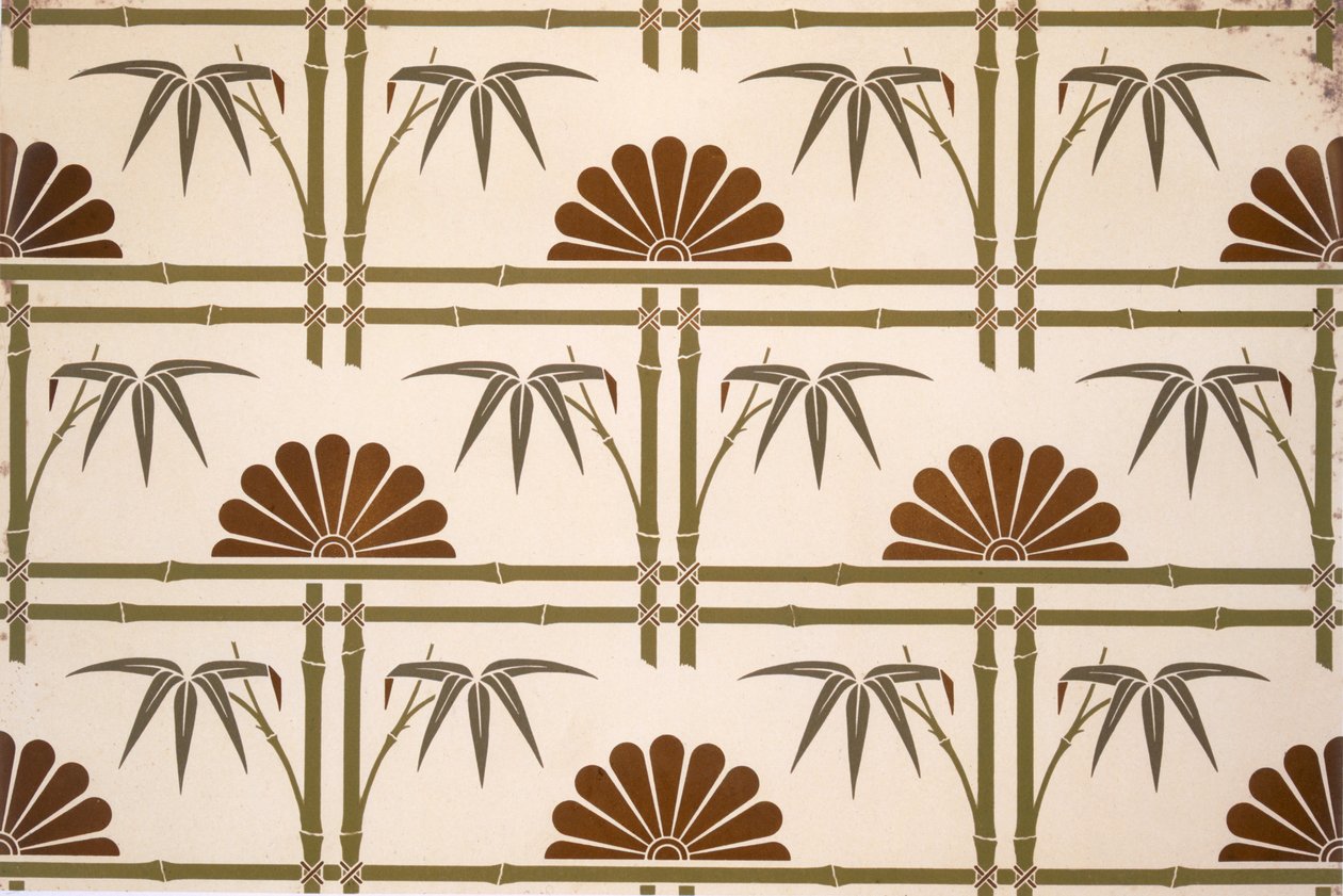 Japanilainen koriste, kirjasta The Practical Decorator and Ornamentalist, 1892 tekijältä English School