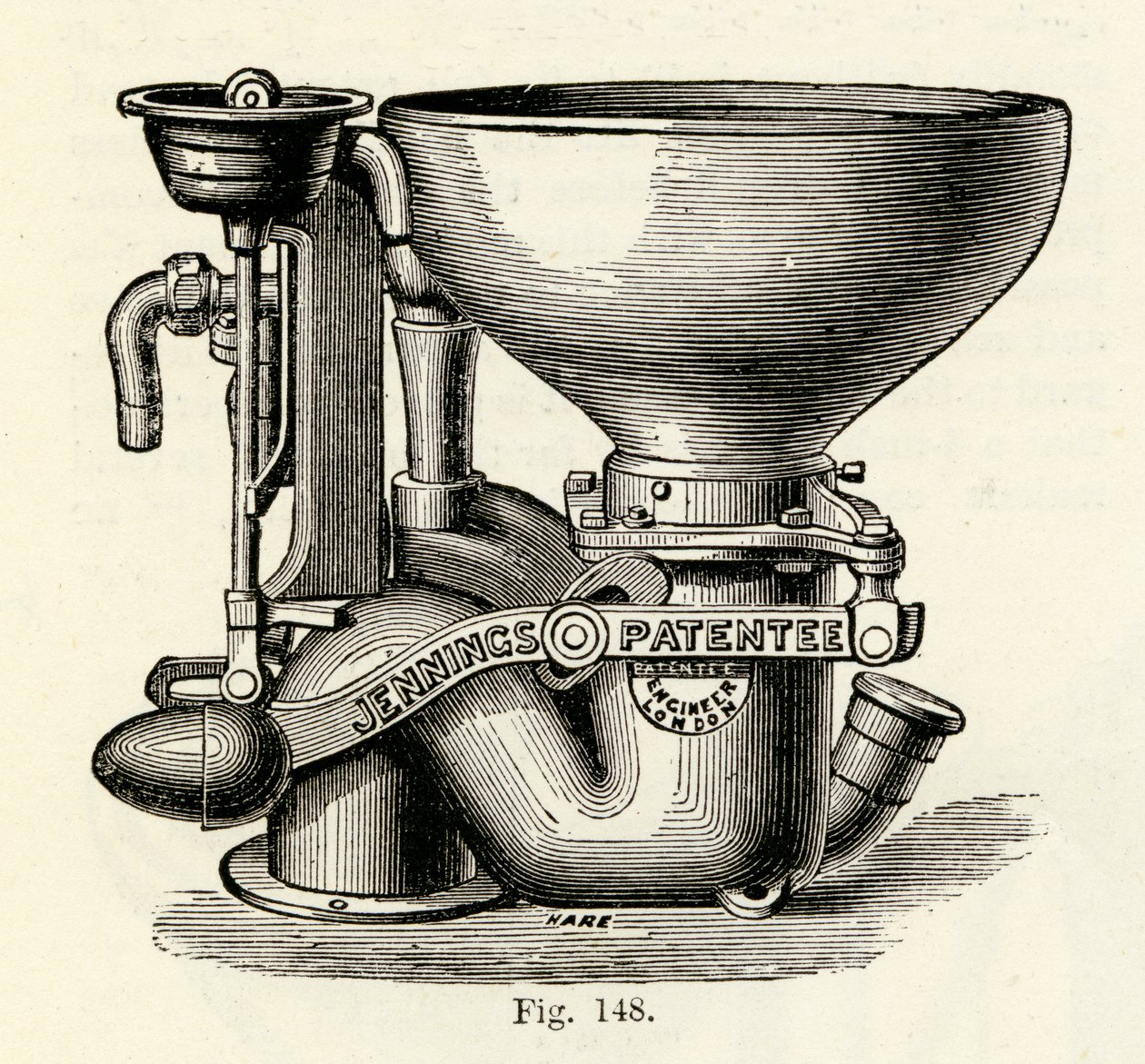 Jennings parantaa Bramah-venttiilikaappia, 1870 tekijältä English School