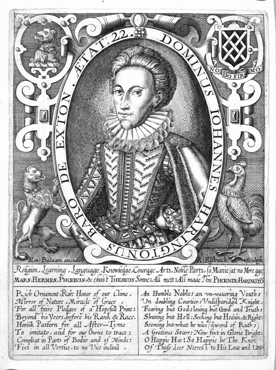 John Harington, Extonin toinen paroni Harington, kaiverrus Renold Elstrack, n. 1610-14 tekijältä English School