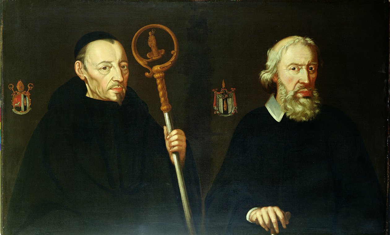 John Placid (1599-1681) ja hänen veljensä Sir Thomas Gascoigne, 2. Baronet (n. 1593-1686) (öljy kankaalle) tekijältä English School