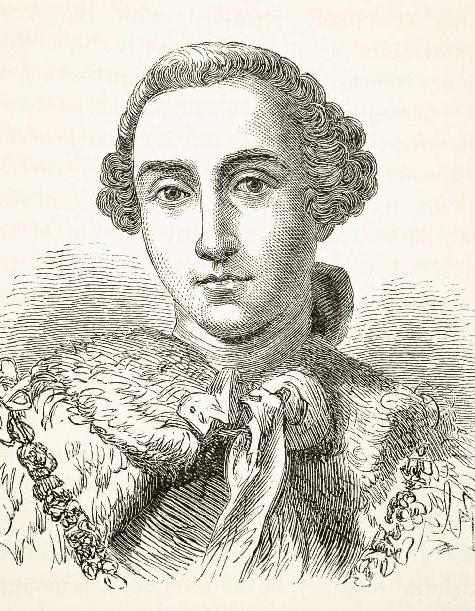 John Stuart, 3. Earl of Bute, William Hickman Smith Aubreyn (1858-1916) "The National and Domestic History of England" -julkaisusta Lontoossa, noin 1890. tekijältä English School
