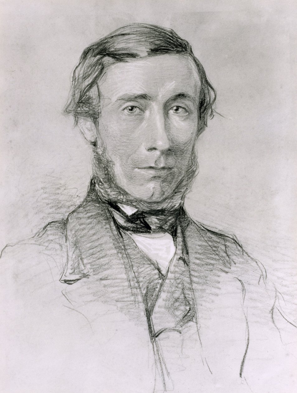 John Tyndall (1820-93) (hiili korostettu valkoisella paperilla) tekijältä English School