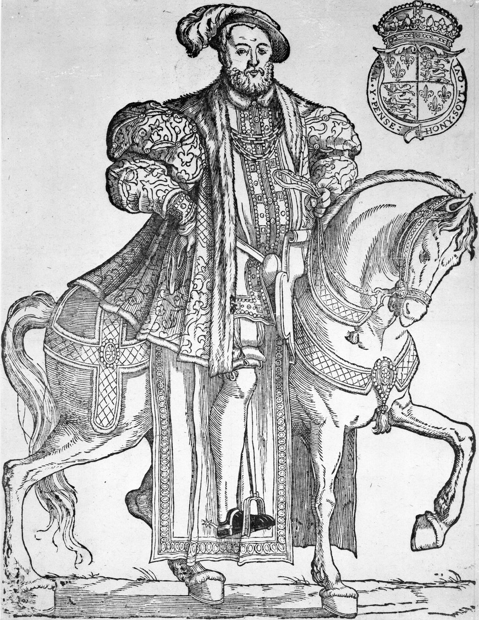Kuningas Henrik VIII hevosen selässä tekijältä English School