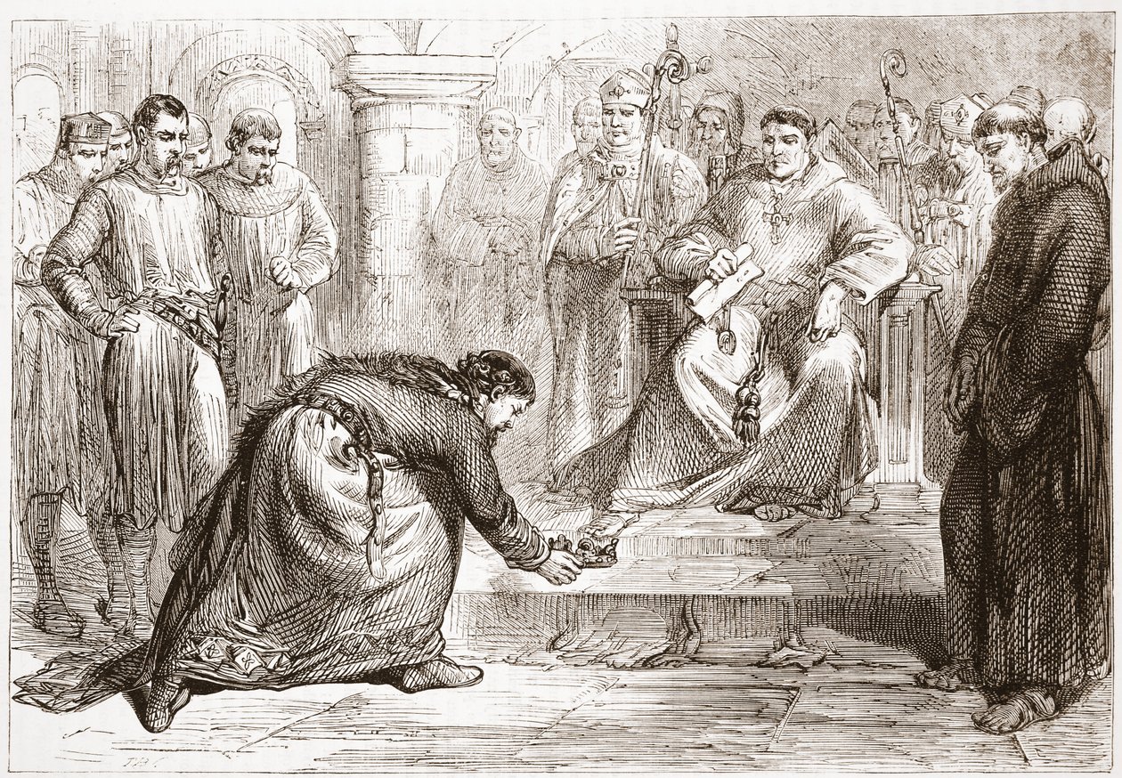 King John and the Popes Legate, kuvitus James Aitken Wylien (1808-1890) teoksesta The History of Protestantism, pub. 1878 tekijältä English School