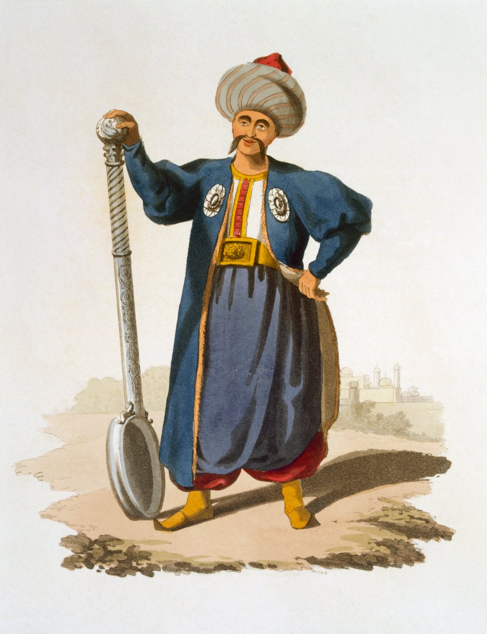 Kauhankantaja, 1818 (värillinen akvatinta) tekijältä English School