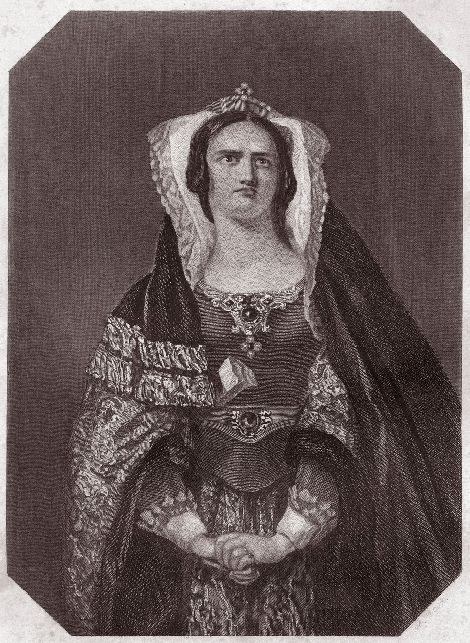 Lady Macbeth (Macbeth) - "" Shakespearen naisten galleriassa, kokoelma neljäkymmentäviisi vakavaa muotokuvaa varhaisilta Lontoon taiteilijoilta, rikastettuna kriittisillä ja kirjallisilla huomautuksilla"" noin 1838 - Shakespearen naisten galleriasta, neljä tekijältä English School