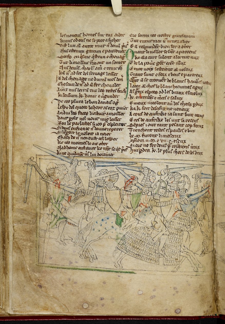 Lansdowne 782 f.26v Taistelu ratsujen ritarien välillä, 
