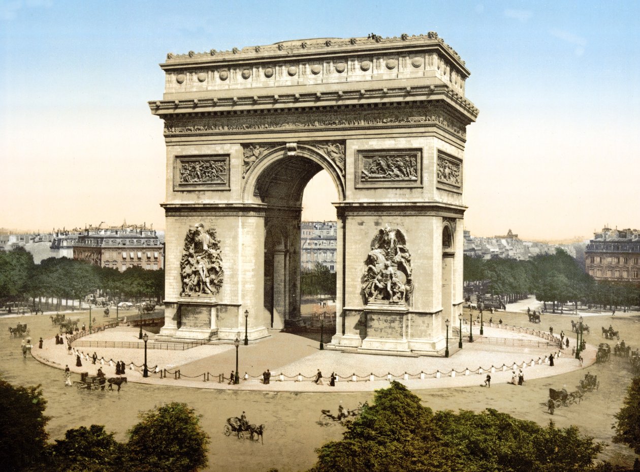 Arc de Triomphe de Letoile, Pariisi (käsin värjätty valokuva) tekijältä English School