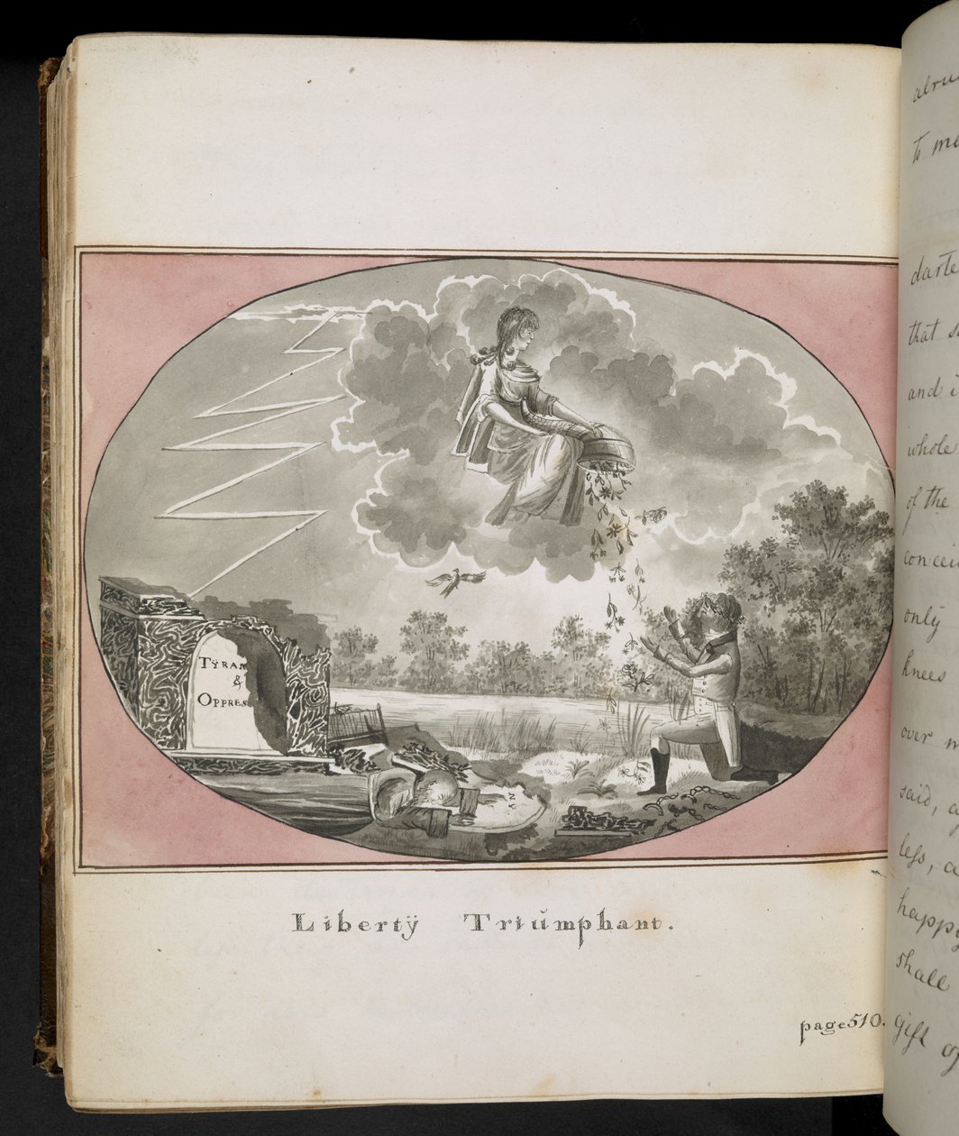 Liberty voittoisa, "Thomas Walterin seikkailut, ystävän kertomana": Jorgen Jorgensenin omaelämäkerta, omistettu William Jackson Hookerille (värillinen kaiverrus) tekijältä English School