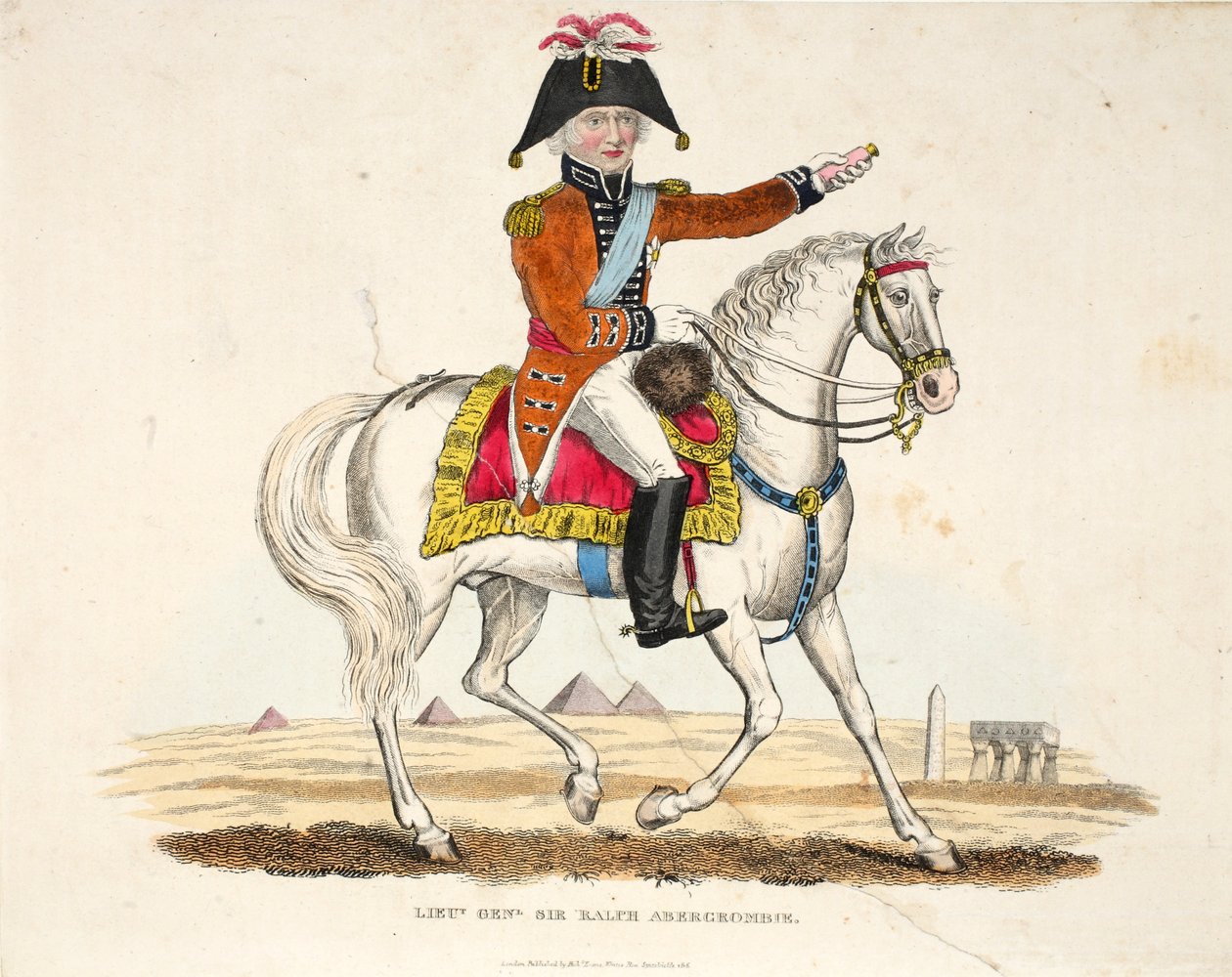 Kenraaliluutnantti Sir Ralph Abercrombie, Richard Evansin pubi, kaiverrus Romney, kuvitus William Mudfordin teoksesta An Historical Account of the Battle of Waterloo, 1816 tekijältä English School
