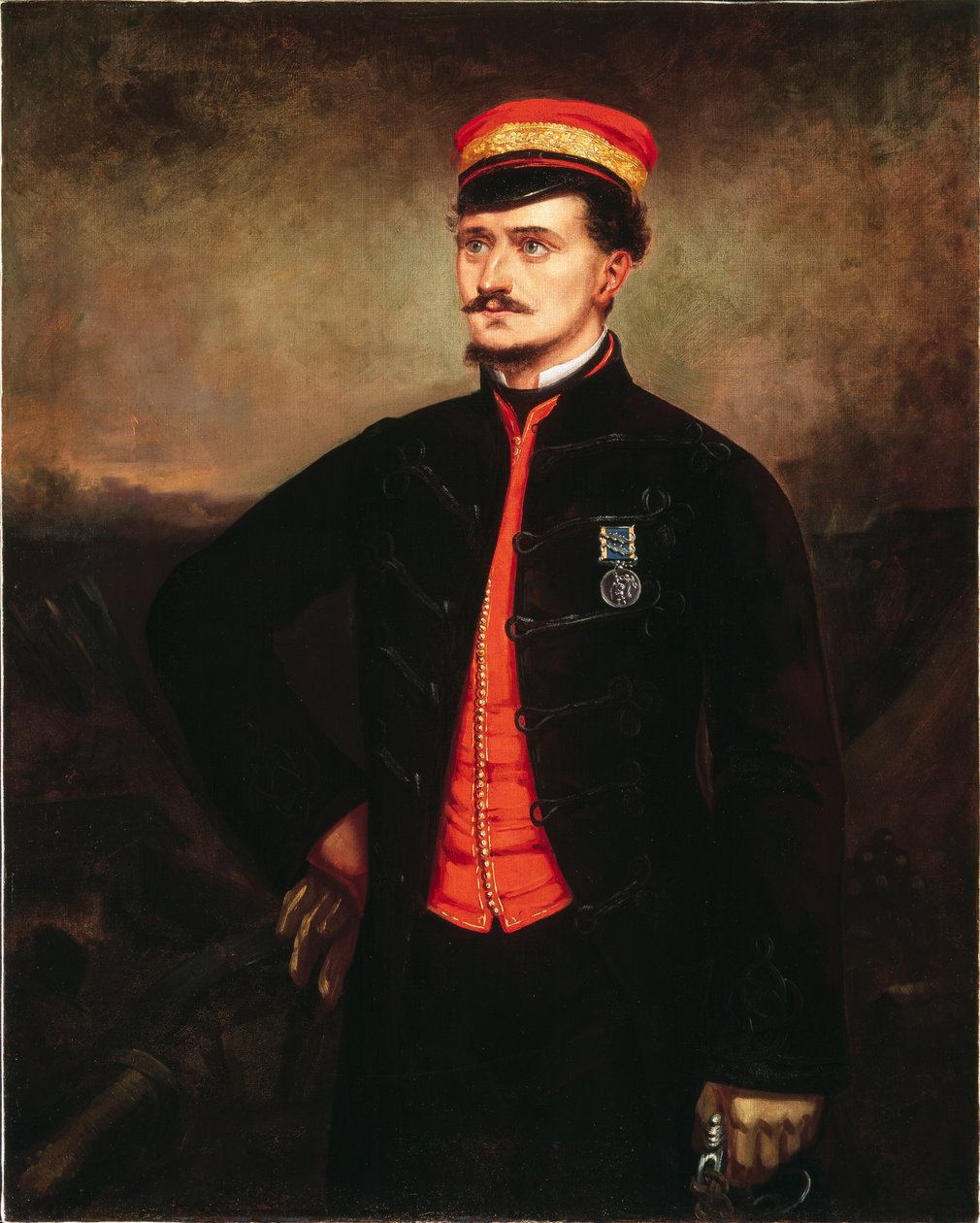 Luutnantti Thomas Murphy Turkin kontingentin univormussa, Krim, 1857 tekijältä English School
