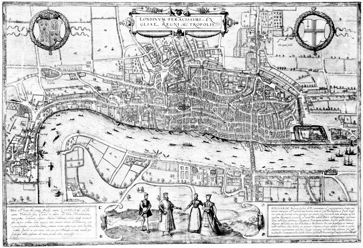 Londinium Feracissimi Angliae Regni Metropolis, Sir Walker Besantin kuvitus Lontoosta Tudorien ajalta, 1904 tekijältä English School