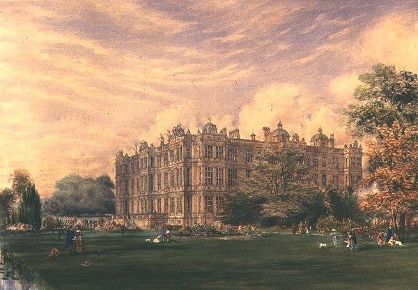 Longleat House, Wiltshire, n. 1850 (akvarelli) tekijältä English School