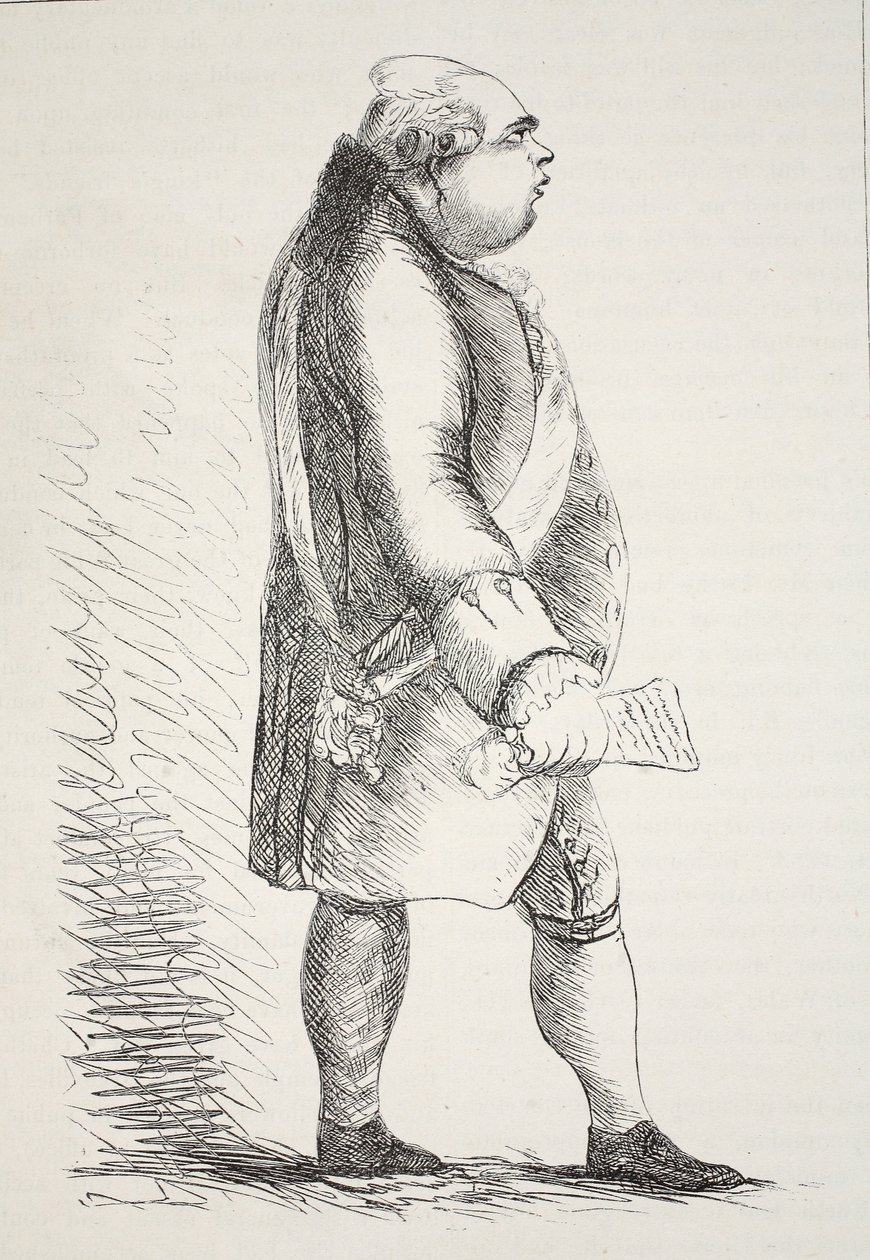Lord North, faksimile vanhasta vedosta tekijältä English School