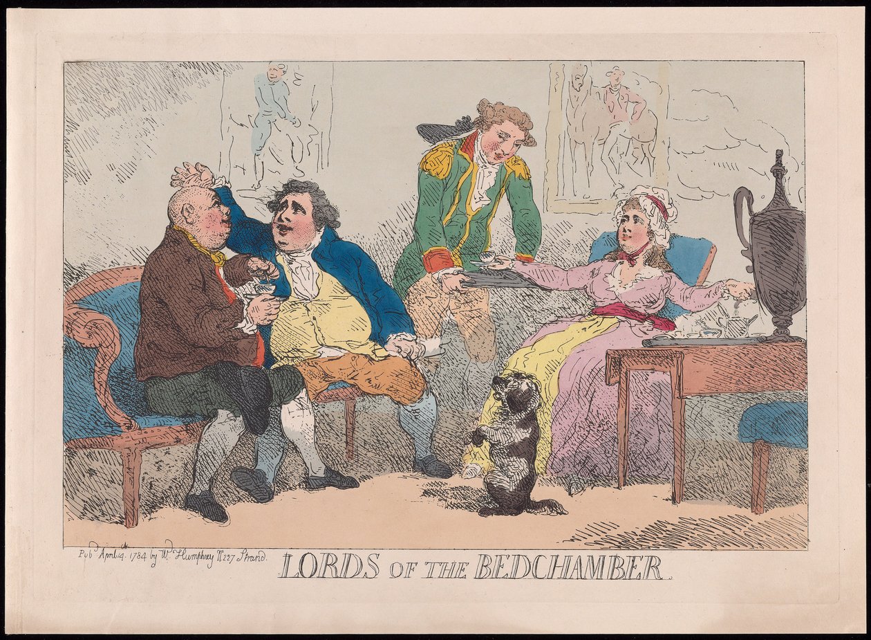 Lords of the Bedchamber, pubi. 1784 (käsinvärinen kaiverrus) tekijältä English School